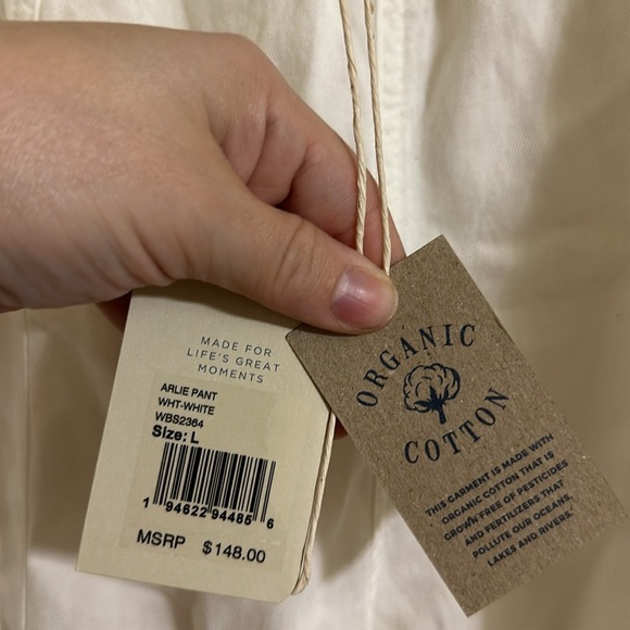 NWT Faherty Arlie White Casual Pants - Picture 2 of 4